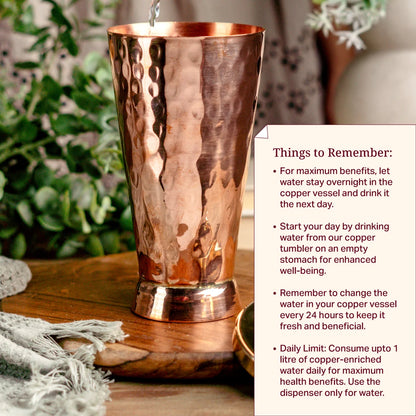 Copper water dispenser set